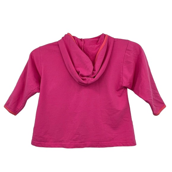 Gymboree Vintage Rainbow Tag Girls Pink Snap Front Embroidered Flower Jacket Med - Picture 3 of 5